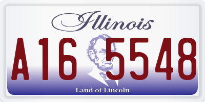 IL license plate A165548