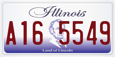 IL license plate A165549