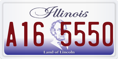 IL license plate A165550