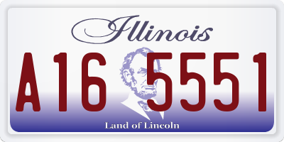 IL license plate A165551