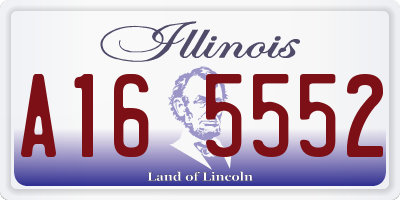 IL license plate A165552