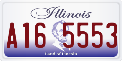 IL license plate A165553