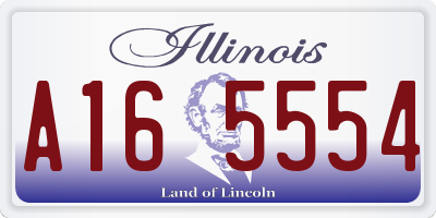 IL license plate A165554