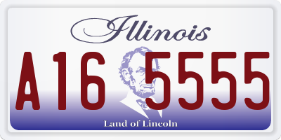 IL license plate A165555