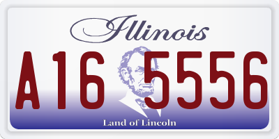 IL license plate A165556