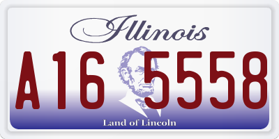IL license plate A165558