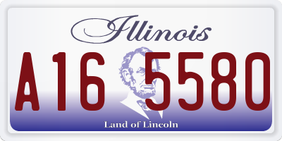 IL license plate A165580