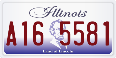 IL license plate A165581