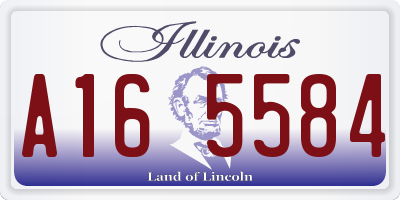 IL license plate A165584