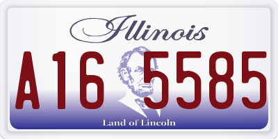 IL license plate A165585