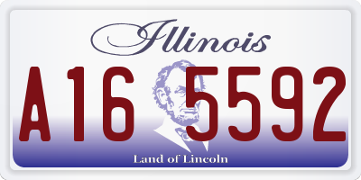 IL license plate A165592