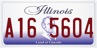 IL license plate A165604