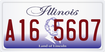 IL license plate A165607