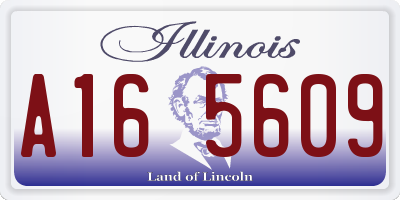 IL license plate A165609