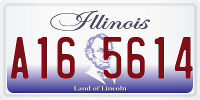 IL license plate A165614