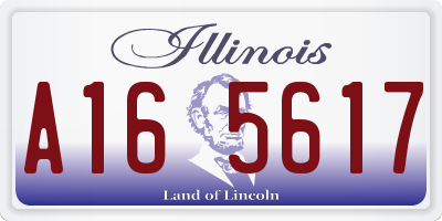 IL license plate A165617
