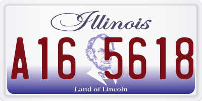 IL license plate A165618