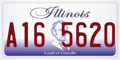 IL license plate A165620