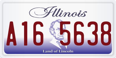 IL license plate A165638