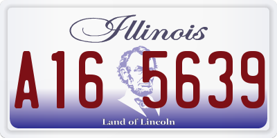 IL license plate A165639