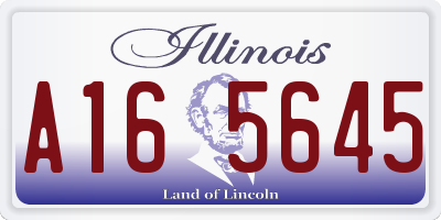 IL license plate A165645