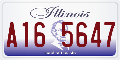 IL license plate A165647