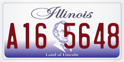 IL license plate A165648