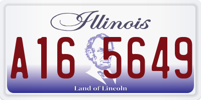 IL license plate A165649