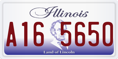 IL license plate A165650