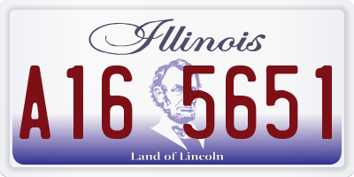 IL license plate A165651