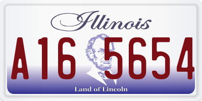 IL license plate A165654