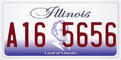IL license plate A165656