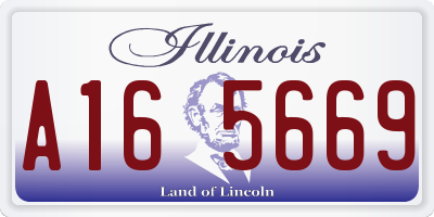 IL license plate A165669