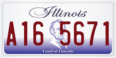 IL license plate A165671