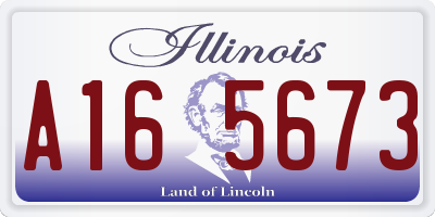 IL license plate A165673