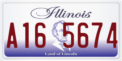 IL license plate A165674
