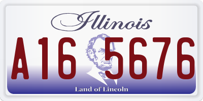 IL license plate A165676