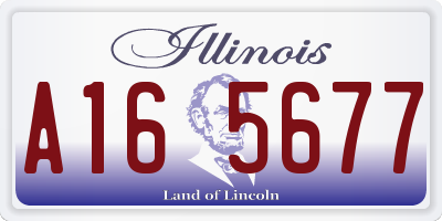 IL license plate A165677