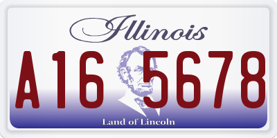IL license plate A165678