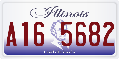 IL license plate A165682