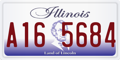 IL license plate A165684