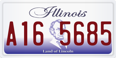 IL license plate A165685