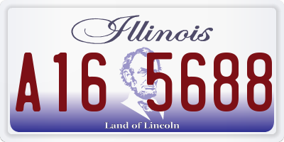 IL license plate A165688