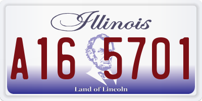 IL license plate A165701