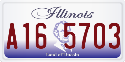 IL license plate A165703