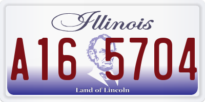IL license plate A165704