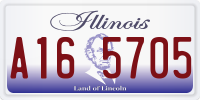 IL license plate A165705