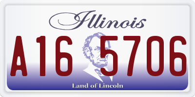 IL license plate A165706