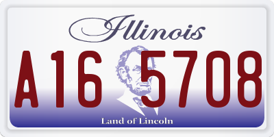IL license plate A165708