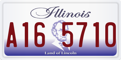 IL license plate A165710